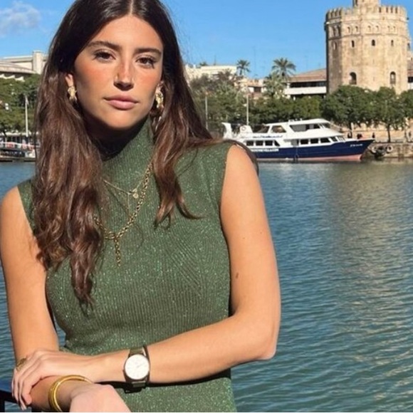 ZARA Fitted knit Midi Dress - fits size S/M - Picture 9 of 9